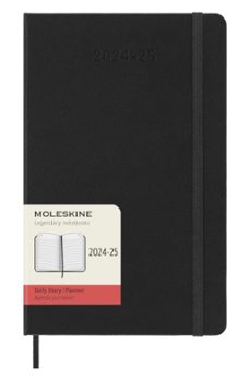 agenda 2024-2025 18 meses diaria large negra tapa dura-8056999270537