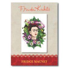 iman rectangular, con tarjeta y bolsa - frida kahlo - flores-5038681023747