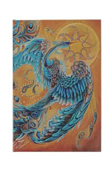 libreta pajaro de cielo mini (140x90x16) rayada de 176 paginas y cierre con banda elastica cortes del libro impresos paperblanks azul-9781439796887