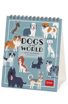 calendario 2026 sobremesa mes vista dogs of the world legami-8052694034597