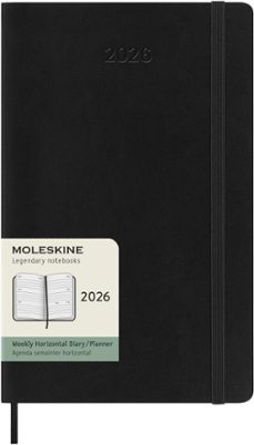 agenda moleskine 2026 semanal horizontal large negra tapa blanda-8056999275297
