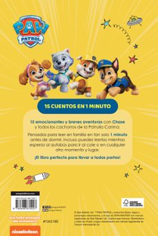 paw patrol patrulla canina. recopilatorio de cuentos - 15 cuentos de 1 minuto. buenas noches, chase-9788448870027