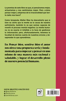 pensar bien, sentirse bien-walter riso-9788408311577