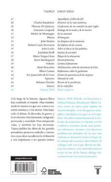 hacer la guerra (serie great ideas)-simone weil-9788430626687