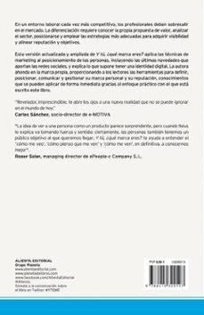 y tu, ¿que marca eres?: 14 claves para gestionar tu reputacion pe rsonal-neus arques-9788415320197
