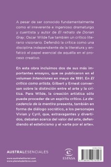 el crítico como artista / la decadencia de la mentira-oscar wilde-9788467076097