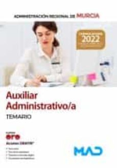 auxiliar administrativo/a de la administracion regional de murcia : temario-9788414261507