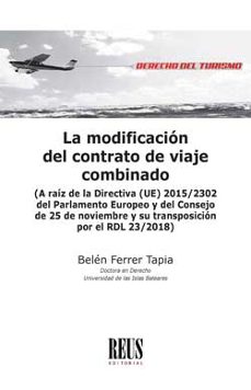 la modificacion del contrato de viaje combinado-9788429023107