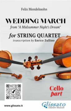 cello part of "wedding march" by mendelssohn for string quartet (ebook)-9791220855907