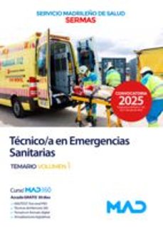 tecnico en emergencias sanitarias del servicio madrileño de salud sermas). temario volumen 1-9791370280307