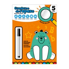 cuaderno de repaso 5 años - con lupa y rotulador borrable-9791387627607