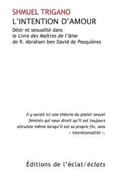 l'intention d'amour (ebook)-shmuel trigano-9782841625017