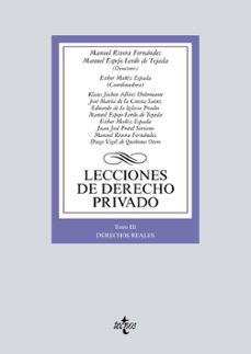 lecciones de derecho privado (tomo iii): derechos reales-9788430978717