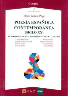 poesia española contemporanea (siglo xx)-mario garcia page sanchez-9788436259117