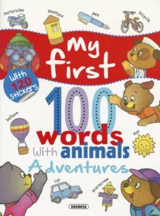 adventures with 120 stickers, my first 100 words with animals-9788467751017