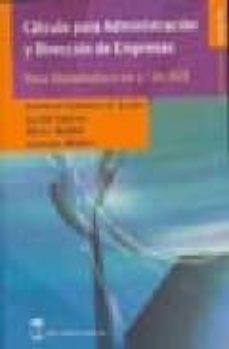 calculo para administracion y direccion de empresas-alfonso herrero de egana-9788496062917