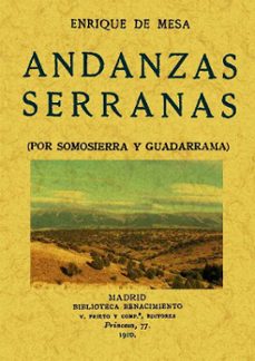 andanzas serranas (ed. facsimil)-9788497614917