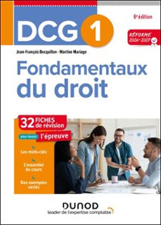 dcg 1 - fondamentaux du droit - fiches - réforme 2026-2027-jean-françois bocquillon-martine mariage-9782100900527