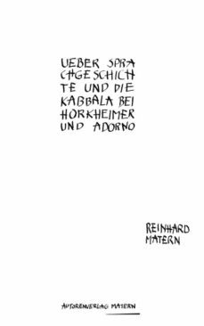 über sprachgeschichte und die kabbala bei horkheimer und adorno (ebook)-9783929899627