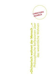 "dichterisch wohnet der mensch..." philosophische reflexionen uber das wesentliche wohnen (ebook)-christoph quarch-9783961126927