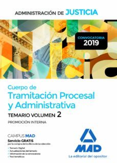 cuerpo de tramitacion procesal y administrativa (promocion interna) de la administracion de justicia: temario (vol. 2)-9788414225127