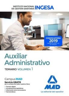 Imagen Principal de AUXILIAR ADMINISTRATIVO INGESA VOL 1 (MADRID / CEUTA / MELILLA)
