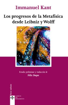 los progresos de la metafisica desde leibniz y wolff-9788430951727