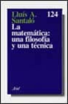 la matematica una filosofia y una tecnica-9788434411227