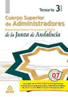 cuerpo superior de administradores de la junta de andalucia. espe cialidad gestion financiera (a1200). temario (vol. iii)-9788466573627