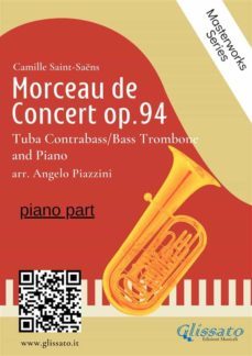 (piano part) morceau de concert op.94 for tuba or bass/contrabass trombone and piano (ebook)-9791221340327