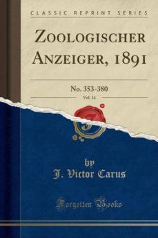 zoologischer anzeiger 1891 vol 14-9780365574637