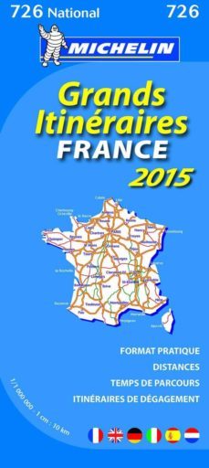 mapa francia grandes itinerarios 2015 ref. 11726-9782067199637