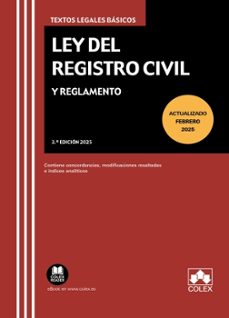 ley del registro civil y reglamento 2025-9788411949637