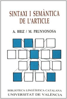 sintaxi i semantica de l article-a. briz-m. prunyonosa-9788437003337