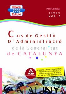 cos gestio d' adminidtracio de la generalitat de catalunya. escala gestion, parte general. temario ii-9788467626537