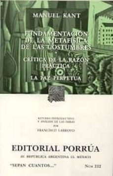 fundamentacion de la metafisica de las costumbres-9789700772837