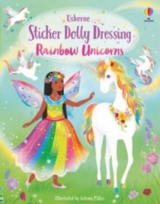 sticker dolly dressing rainbow unicorns-fiona watt-9781803707747