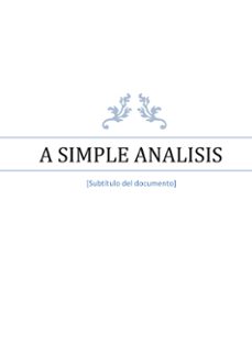 a simple analysis-julio torregrosa lopez-9788413734347
