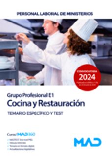cocina y restauracion (grupo profesional e1). temario especifico y test-9788414285947