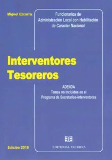 interventores tesoreros. adenda. temas no incluidos en el program a de secretarios interventores-9788416190447
