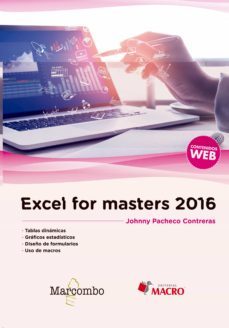 excel for masters 2016-johnny pacheco contreras-9788426724847