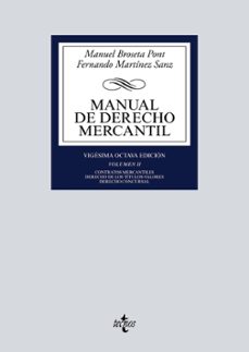 manual de derecho mercantil. volumen ii-manuel broseta pont-fernando martinez sanz-9788430982547
