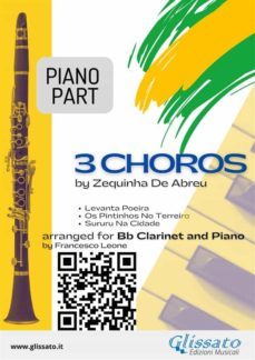 piano parts "3 choros" by zequinha de abreu for bb clarinet and piano (ebook)-9791221307047