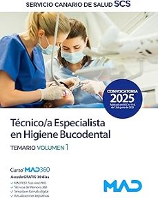 tecnico/a especialista en higiene bucodental del servicio canario de salud. temario volumen 1-9791370281847