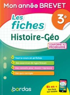 mon annee brevet - les fiches histoire geo emc 3e-9782047359457