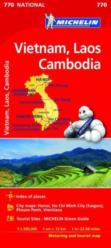 mapa national vietnam, laos, camboya 2018-9782067217157