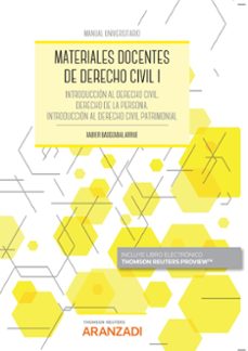 materiales docentes de derecho civil i-xabier basozabal arrue-9788411248457