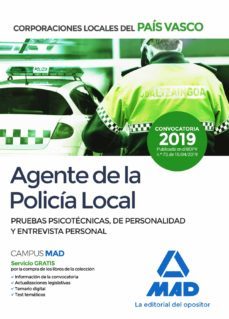 agente de la policia local del pais vasco. pruebas psicotecnicas, de personalidad y entrevista personal-9788414227657
