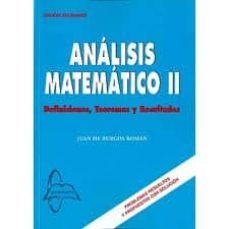 analisis matematico ii: definiciones, teoria, resultados-9788415214557
