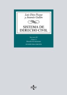 sistema de derecho civil (vol. iv) (tomo 2): derecho de sucesiones (12ª ed.)-luis diez picazo-antonio gullon-9788430971657